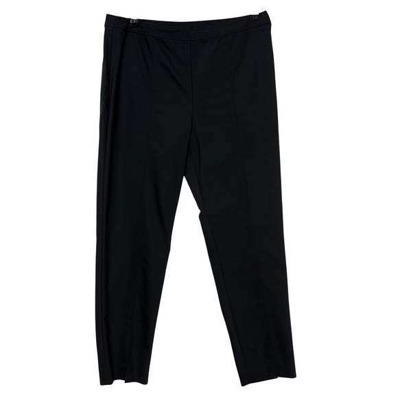St. John Pants - St. John Pants Womens 10 32x28 Black Trousers Pintuck Side Zip Split Hem Career